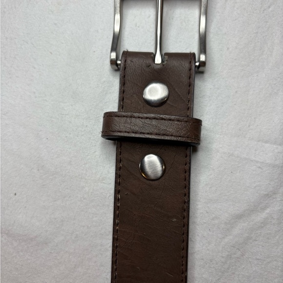 Quicksilver Brown Belt Silver color Buckle - Picture 1 of 8